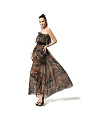 Sexy Ankle Length  Halter Sleeveless Evening Dress  With Ruffles