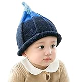YY-Shop ベビー帽子 とんがり ニット帽子 男の子 女の子 新生児 秋冬 ニット キッズ帽子 キャップ かわいい 子供 防寒 ハット 出産祝い 防風 保温（6ヶ月~4歳） (3ブルー)