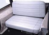 76-95 Jeep CJ Wrangler YJ Standard Fixed Back Vinyl Rear Bench Seat - Black