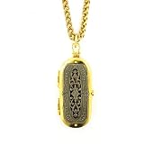 Gold & Pewter French Locket Necklace