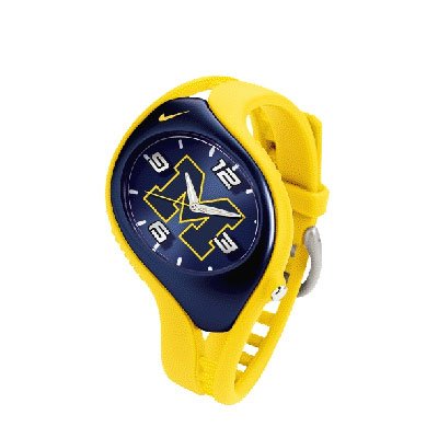 Cover image : Nike Triax Blaze Junior NCAA University of Michigan Team Watch - Amarillo/Navy - WD0069-201