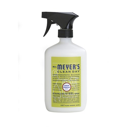 Mrs. Meyer's Clean Day Stainles Steel Spray, Lemon Verbena, 15.7 Ounce Bottles (Case of 6)