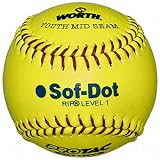 Worth Youth Mid Seam Sof-Dot Fast Pitch Softballs