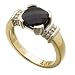 14Kt Two Tone Genuine Onyx Checker Board Ring