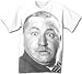Search : Three 3 Stooges BIG FACE CURLY Adult T-shirt Tee Shirt - WHITE