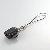 エレコム 携帯電話用ヘッドホン変換コネクター/ストラップ付(ブラック) EHP-CT34/00BK