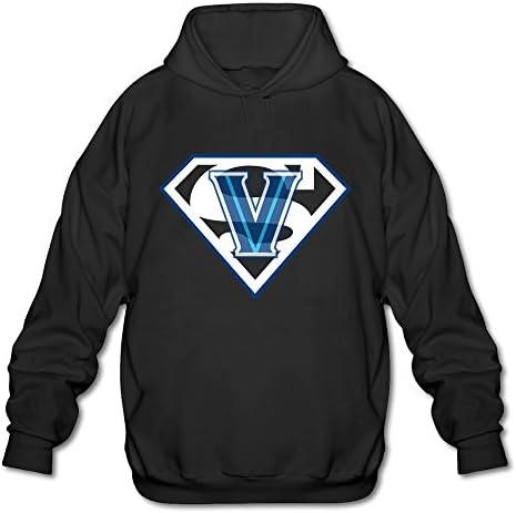 Guy's NCAA Villanova Wildcats Basketball Superman Hoodies Black