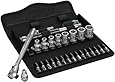 Wera 05004018001 8100 SA 8 Zyklop Metric Metal Ratchet Set with Switch Lever, 28 Piece, 1/4" Drive