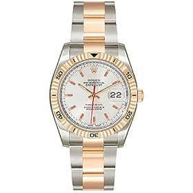 Click here to buy Rolex Oyster Perpetual Datejust Two-Tone 18kt Pink Gold and Steel Mens Watch 16234J by Rolex.