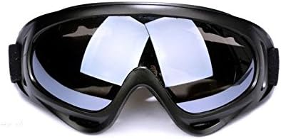 KULE® Snow Googles Windproof UV400 Motorcycle Snowmobile Ski Bicycle Riding Goggles Eyewear Sports Protective Safety Glasses (Black)