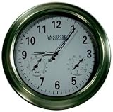 La Crosse Technology WT-3181P Outdoor Atomic Wall Clock with Temperature/Humidity