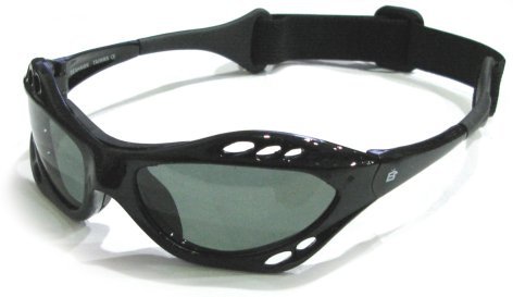 Birdz Eyewear the Seahawk - Glossy Black Frame Floating Water Sport Jet Ski Boating Surfing Goggles.