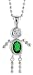 Sterling Silver Birthstone Baby Brat Boy Pendant for " May"