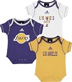 Los Angeles Lakers Newborn 3-Pack Creeper Set