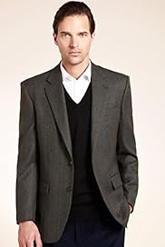 Big Tall Wool Rich Single Breasted 2 Button Multi Textured Jacket