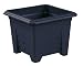 Emsa 985500400 Blumenkübel, eckig 50 x 50 cm blau TERRA GRANDE