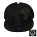 CINCINNATI BENGALS FITTED FLAT BRIM HAT CAP BLACK 7 1/4
