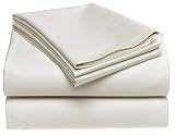 Pike Street 800-Thread-Count Sateen King Sheet Set, Ivory