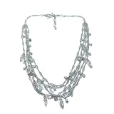 Pearl, Labradorite, Amazonite Necklace by Elizabeth Showers, 15