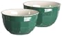 Innova Stoneware 2-Piece Bowl Set, 1-Quart and 2-Quart, Green
