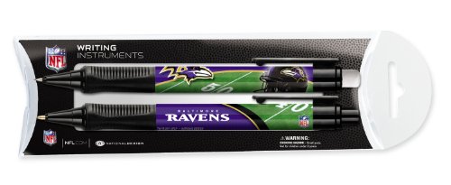 Baltimore Ravens Ballpoint Grip Pen and Mechanical Pencil Set in Pillow Pack - NFL (12008-QQA)