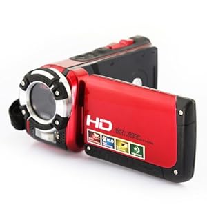 Red Full HD 1080P 16.0MP Waterproof Digital Camcorder DV Video Camera