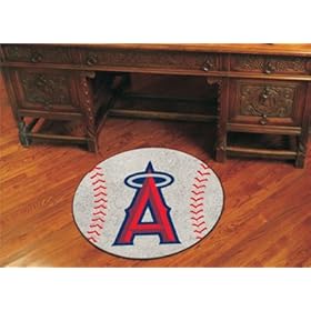  Los Angeles Angels Baseball Shaped Rug
