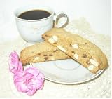 Gourmet Food : 8 pieces White Chocolate frosted TRIPLE TEMPTATION Biscotti