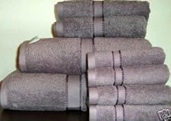 Luxury Egyptian Cotton 6 Pcs Towel Set Heather