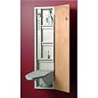 46 Built-In Ironing Center with Heat Resistant Iron Rest and Garment Bar with Birch Door