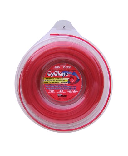 Cyclone .105-Inch-by-110-Foot Spool Commercial Grade 6-Blade 1/2-Pound Grass Trimmer Line, Red CY105D1/2-12 Cyclone .105-Inch-by-110-Foot Spool Commercial Grade 6-Blade 1/2-Pound Grass Trimmer Line, Red CY105D1/2-12