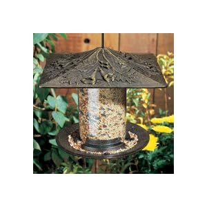 6 Inch Trumpet VineTube Feeder, Verdigris by 