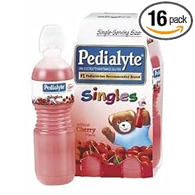 Pedialyte Singles Oral Electrolyte Maintenance Solution, Apple , Case of 32 Bottles- each 8 Fluid Ounces (237 ml)