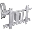 Silver 23" To 37" Single-Arm Pivoting Flat Panel Cantilever TV Mount