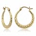 14K Gold Curved Hoop Earrings