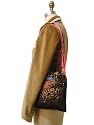 V1SL HANABI Tree of Vela TESAGE tote bags, Style 1, Pretty Pink Shoulder Strap, Cotton Canvas, Shoulder bags with Drawstring Closure Top,