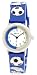 Schöne Kinderuhr Jungen/Mädchen Uhr mit Fußball Motiv,Blau Weiss Schwarz, inkl.Geschenkbox/Uhrenbox