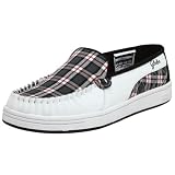  : Globe Men's Castro Slip On,White/Grey Plaid,7 M US