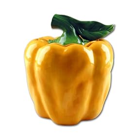 Ceramic Bell Pepper 3-D Table Top Cookie Jar Yellow by KKM-Bell Pepper