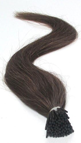 Beauty Wig World 20" Straight Stick I Tip Remy Human Hair Extensions 0.5g per Strands 100s/pack 4# Chocolate Brown