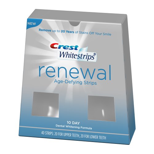 Crest WhiteStrips Renewal Age Defying Strips, Dental Whitening Formula (10 Day Treatment, 40 Strips)