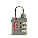 3 Dial Light Weight Safeskies TSA Accepted Combination Lock Marbleized Silver