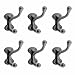 Renovators Supply Manufacturing Hook Black Brass Brass Coat Hook Black RSF 3 1/2 H X 3 7/8 Proj.
