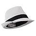 Kid's Paper Straw Black Band Fedora - Red OSFM