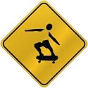 ONLY " SKATEBOARD " CROSSING SIGN SPORTS