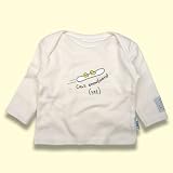 Lazy Baby Fairtrade Organic Long-Sleeve Top - Can't Snowboard Yet, Natural, 6-12 months