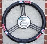 Chicago Cubs Leather Steering Wheel Cover - B0001WCGHW
