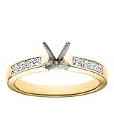 14k Yellow Gold Princess-Cut Diamond Engagement Ring Setting (2/5 ct tw, J, I1)