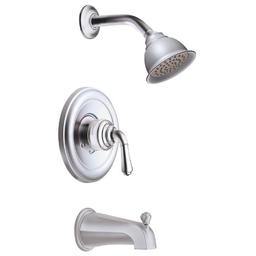 Moen T2449PM Monticello Posi-Temp Tub and Shower Trim Kit without Valve, Platinum