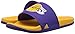 adidas Performance Men's Adilette La Lakers Sandals,Regal Purple/Gold/Regal Purple,12 M US